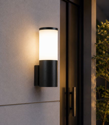 Applique extérieure Amelia Wall noire E27 LED 11 W