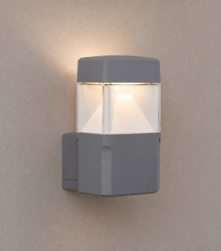 Applique extérieure Elisa grise GX53 LED 10 W