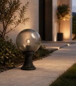 Borne de jardin Minilot G300 Classic noire E27 fumée