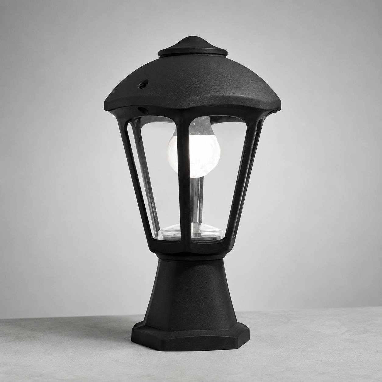 BORNE DE JARDIN EXTERIEUR 41,5CM MIDIDISMA/SNADRO NOIR E27 DIFFUSEUR CLAIRE FU MIDIDISMA SNADRO NC