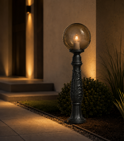Poteau extérieur 140cm Aloe’R G300 Classic noir LED 11 W