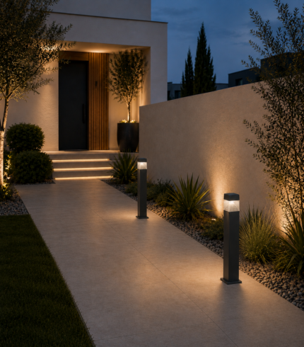 Poteau extérieur 80cm Ester 800 noir GX53 LED 10 W