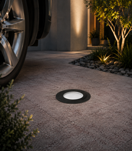 Encastré au sol Ceci 90 noir GU10 LED 4,8 W